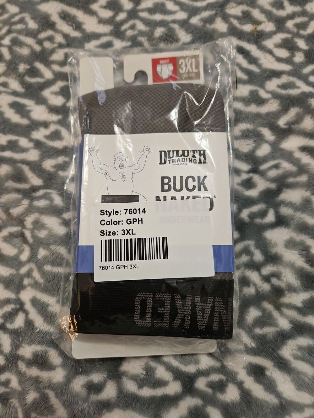 Duluth Trading Company Men's Buck Naked Briefs Graphite Gray 3XL NIP